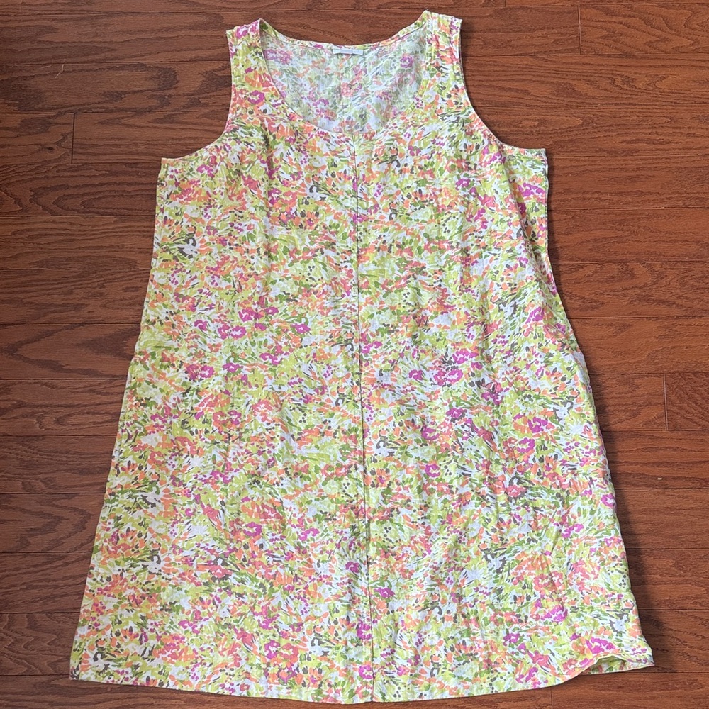 J. Jill love linen watercolor shift dress